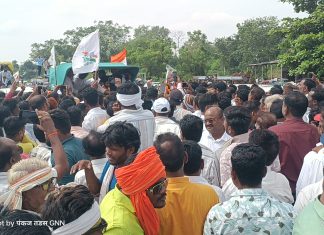 प्रहारचे बच्चू कडू यांचे ट्रॅक्टर रॅलीचे सेलूत जंगी स्वागत